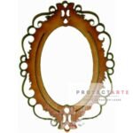 Espejo oval con arabescos
