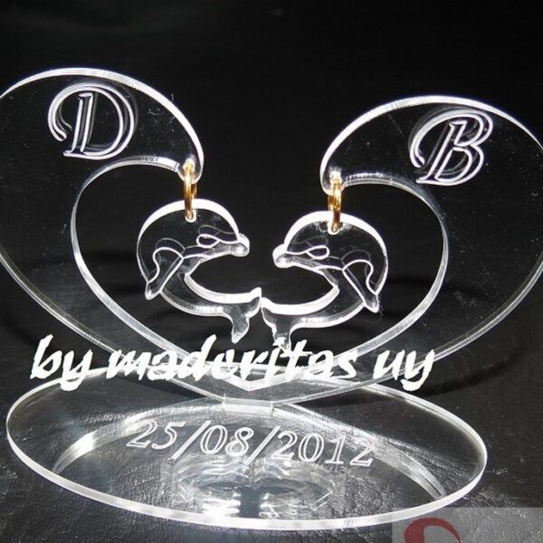 corazon con delfines