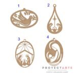 Chirimbolos religiosos en mdf de 3mm