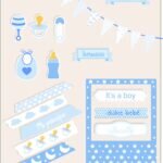 Stickers bebe celeste