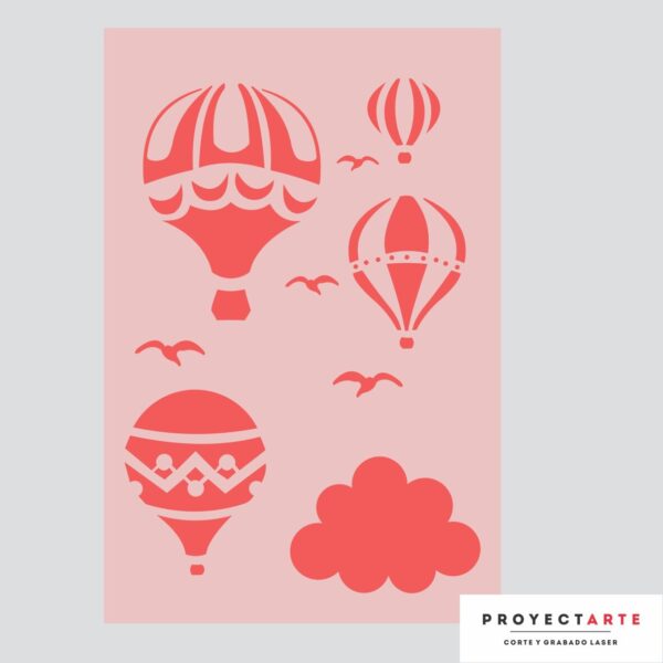 Stencil Globos Aerostáticos grande