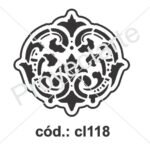 Sello arabezco en negativo