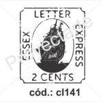 Sello estampilla barco