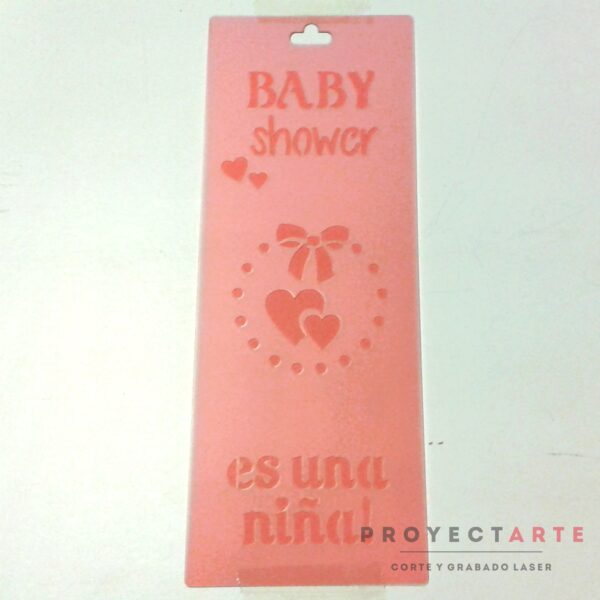 Stencil Baby shower nena