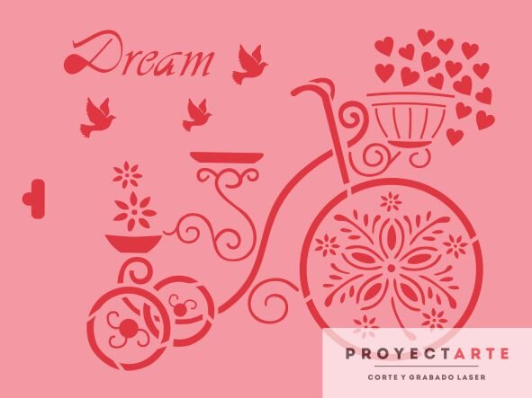 Stencil Bicicleta dream