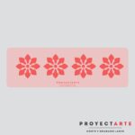 Stencil 4 Flores chico