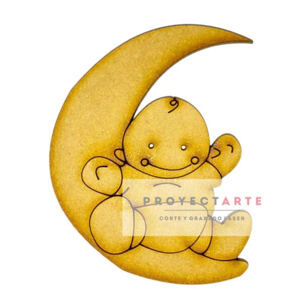 bebé en luna recostado