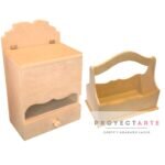 Pañalera con cajón y canasta portacosmeticos