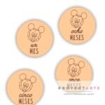 Medalla con meses y personaje