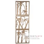 Cuadro tríptico bambú