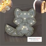 Mapache Led en mdf de 3mm