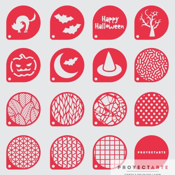 Stencil Halloween - Pack Gastronómico