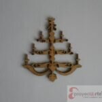 araña con caireles para seis velas