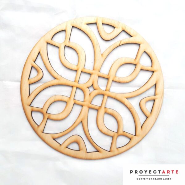 4 posaplatos calados en mdf de 3mm