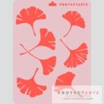 Stencil Flores Ginkgo Biloba