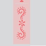 Stencil Flor con arabesco