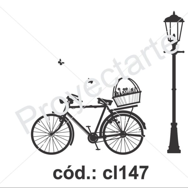 Sello bicicleta y farol