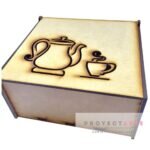 Caja de té cuádruple 14,5x12x7cm