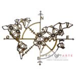 Planisferio con puntos cardinales