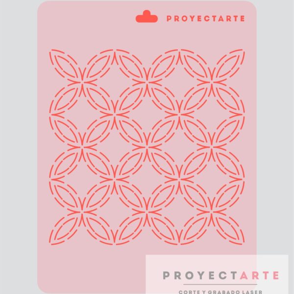 Stencil patrón flores