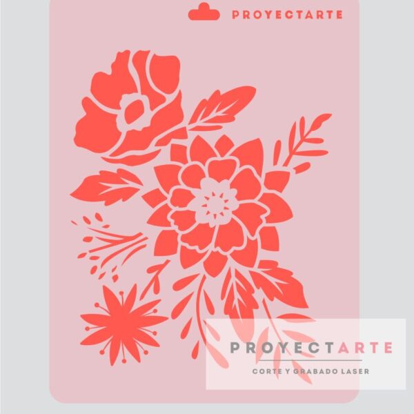 Stencil Ramo de flores
