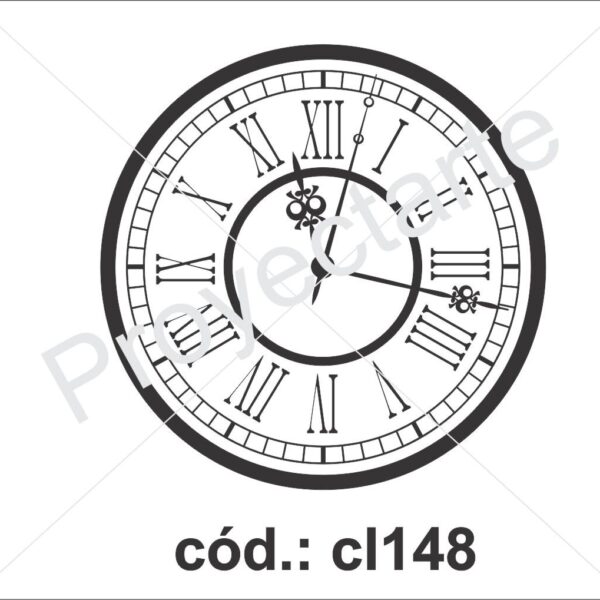 Sello reloj en positivo