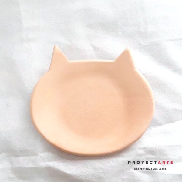Plato Gatito para saco de té