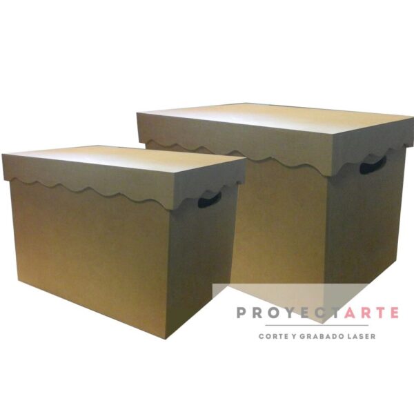 Kit de dos cajas rectangulares grandes