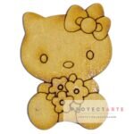 kitty con flores
