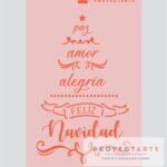 Stencil Árbol navideño palabras español