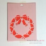 Stencil Corona navideña