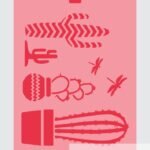 Stencil Macetas y cactus