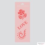 Stencil Rosa Love