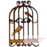 Jaula con dos loritos