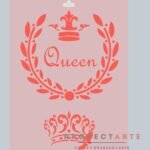 Stencil Queen corona