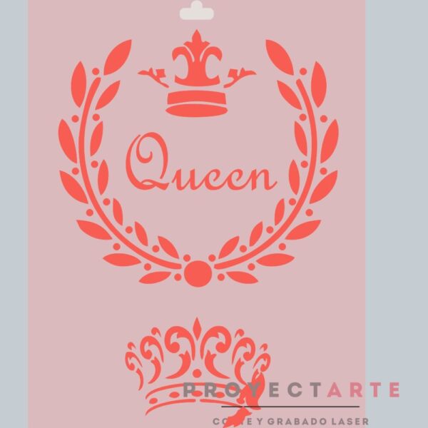 Stencil Queen corona