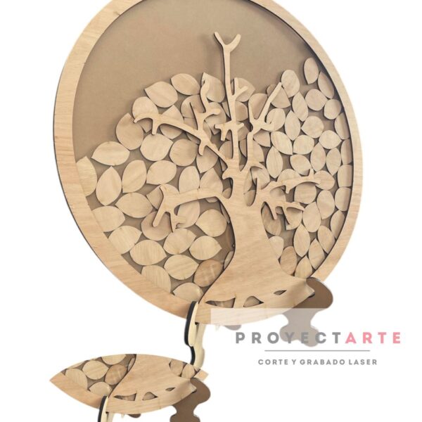 Cuadro de firmas Árbol de la vida tronco exterior