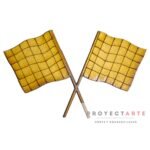 banderas a cuadros cruzadas