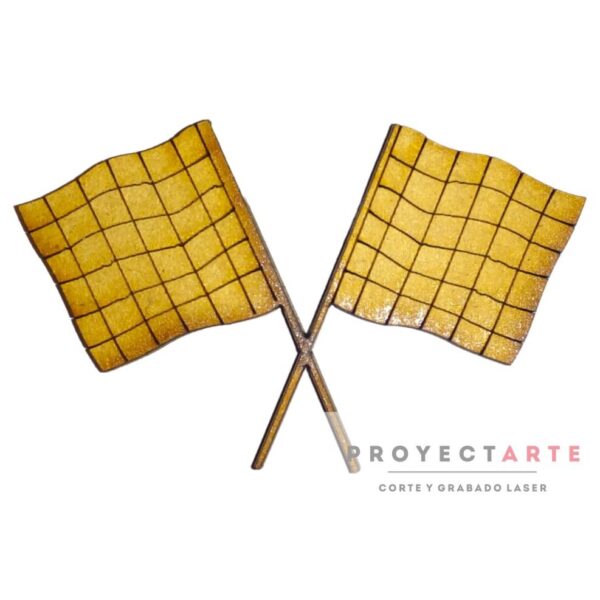 banderas a cuadros cruzadas