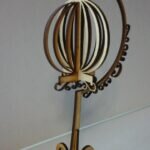 Jaula 3D redonda con pedestal - línea provenzal