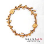 Aro con hojas y flores