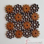 Mandala cuadrado de flores