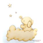 Elefante en nube con estellas