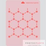 Stencil hexágono asteriscos