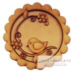 Feston con fondo y pajarito en rama