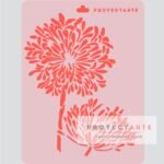 Stencil flor tipo hortensia
