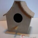 Casita de pájaros c/tejas. Modelo redondeado