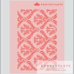 Stencil patron tapiz flores