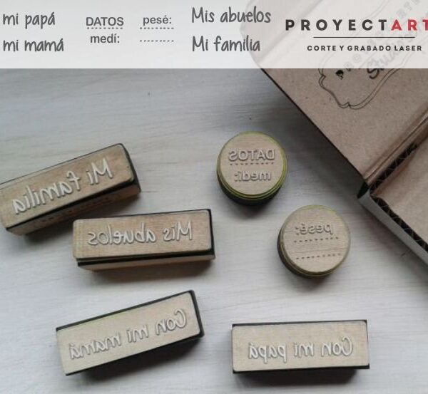 Kit de sellos Mi familia
