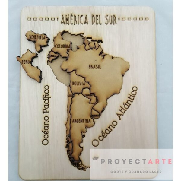 Puzle mapa de América del Sur